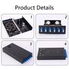 VFLTOOL LC-SM 6 Duplex Box Cables 12 Port Wall Mount Fiber Enclosure With Spool Singlemode OS1 Kit - Includes 1 Meter 12 Strand UPC Pigtail and 6 Port Duplex LGX Loaded Panel view 3
