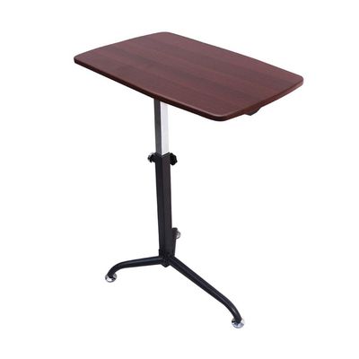 Mobile Stand Up Desk Mobile Computer Desk Suitable for Bedroom Living Room Speech (Color : Log) (Cherry)