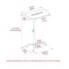 Mobile Stand Up Desk Mobile Computer Desk Suitable for Bedroom Living Room Speech (Color : Log) (Cherry) view 2