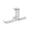 Headphone Stand Headphone Rack Desktop Clip-on Headphone Holder Universal Dual Headset Stand Aluminum Headset Holder Portable Rotatable Headphone Hanger Headset Stand (Color : Silver) view 1