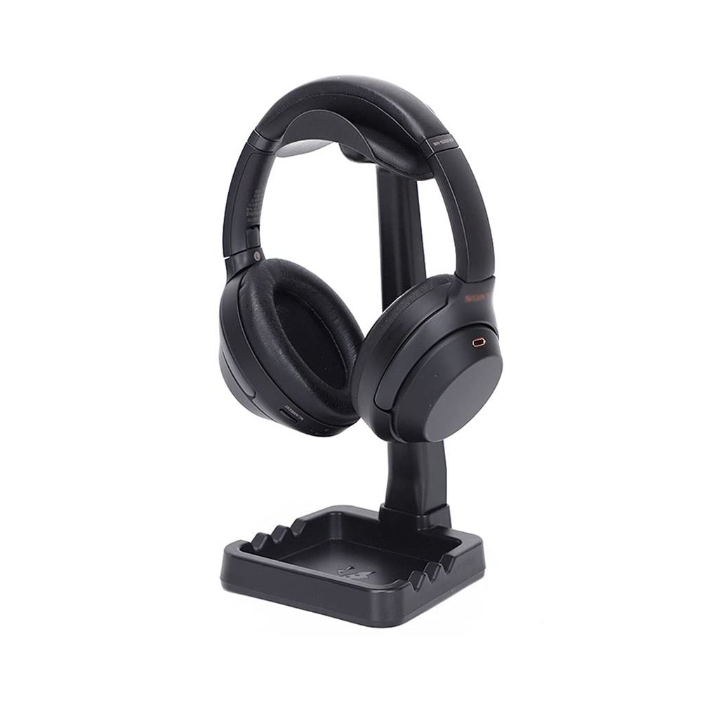 Headphone Stand Headphone Stand Vertical Stand Desktop Headphone Hanger Game Table Accessories Multifunctional Headset Stand (Black) Headset Stand (Weight : W-160G)
