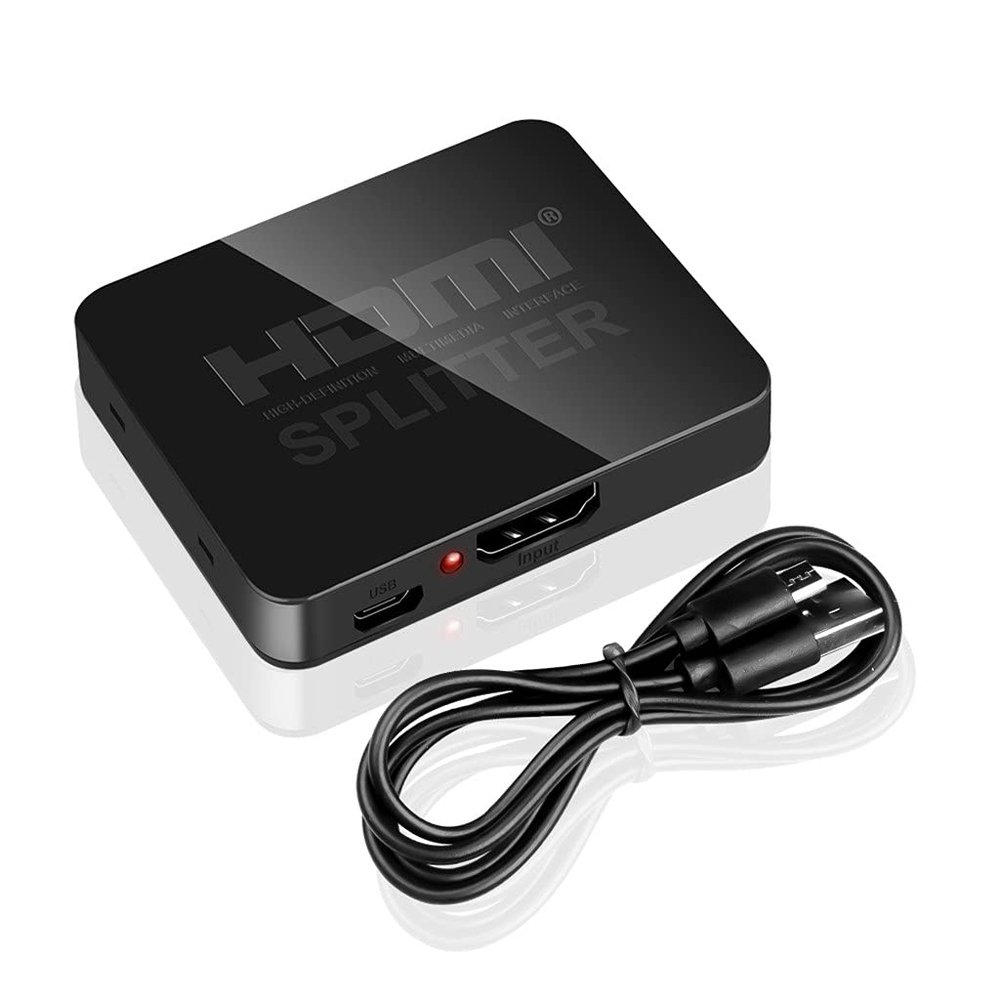 4K HDMI-Compatible Splitter Full HD 1080p HDMI-Compatible Switch 1x2 Splitter 1 in 2 Out Amplifier Dual Display