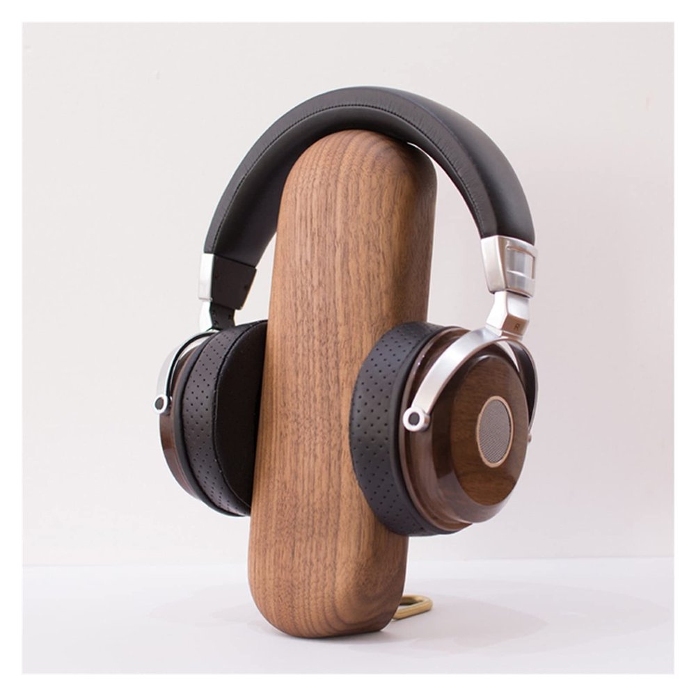 Headphone Stand Headphone Stand Desktop Wooden Headset Holder Non-Slip Silicon Base for Most Headphones Sizes Simple Display Rack Hanger Headset Stand (Color : A) (B)