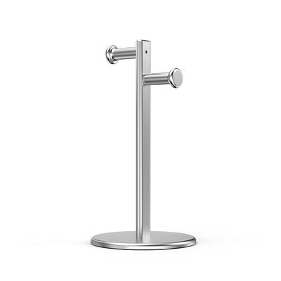 Headphone Stand Headphone Stand Aluminum Alloy Vertical Stand Desktop Headphone Holder Game Table Accessories Headset Stand 10.15 Inches High (Black/Silver) Headset Stand (Color : Black) (Silver)