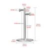 Headphone Stand Headphone Stand Aluminum Alloy Vertical Stand Desktop Headphone Holder Game Table Accessories Headset Stand 10.15 Inches High (Black/Silver) Headset Stand (Color : Black) (Silver) view 2