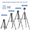 UBeesize 54'' Camera Tripod, Phone Tripods for iPhone with Bag, Travel Tripode Stand with Remote Compatible with iPhone 17/1615/14/13/12/11, Android Phones, Cameras, DSLR and Gopro view 3