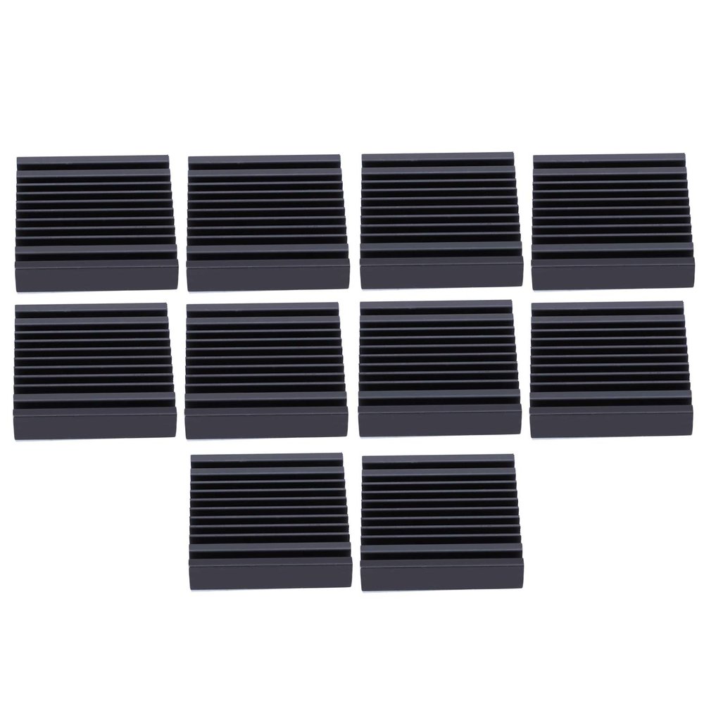 10pcs Aluminum Heat Sink, 40 x 9 x 40mm Heatsink Radiator Circuit Board Cooling Cooler 11 Fins Thermal Conductive Adhesive Heat Sinks