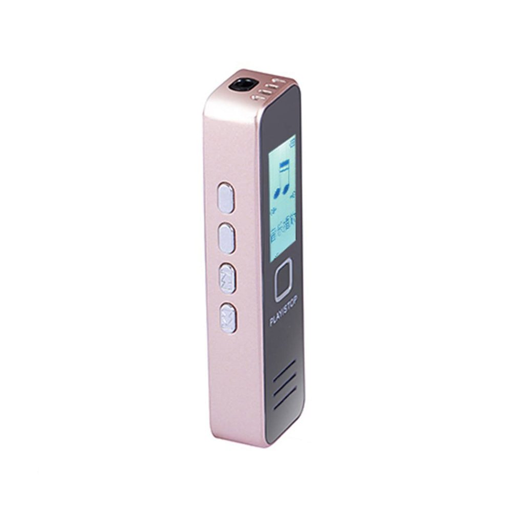 Voice Recorder High-Definition Dual Microphone Lossless Noise Reduction Long-Distance Voice Recorder Professional Voice Recorder Portable Player Pink (Pink)