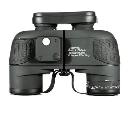 10X50 Marine Binoculars Waterproof Nitrogen Binoculars Zoom Rangefinder Hiking Travel Hunting Bird Watching (Color: B)(A)