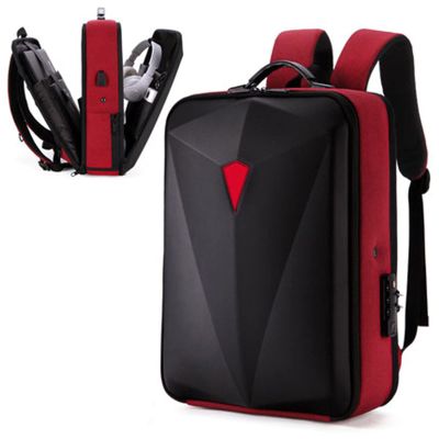 17.3 Inch Laptop Bag Backpack E-Sports Backpack Hard Shell Travel Backpack is Waterproof Suitable for Travel/Gaming Lovers Red