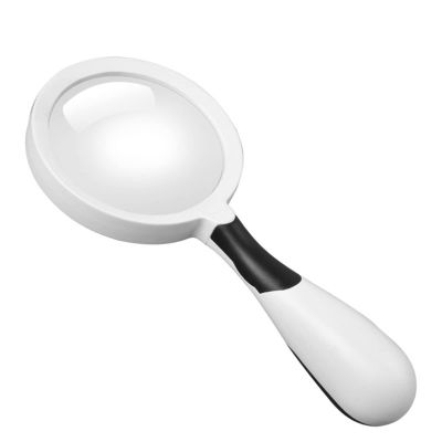 Hand-held Magnifying Glass 4X LED Lighted Reading Magnifier Magnifier with 2 White LED Lights Perfect for Close Work Repair Crafts Reading