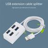 4 Ports Mini USB 2.0 HUB Splitter Elaborate Manufacture Prolonged Durable Adapter External Converter for Laptop Desktop (Color : Black) (White) view 2