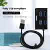 4 Ports Mini USB 2.0 HUB Splitter Elaborate Manufacture Prolonged Durable Adapter External Converter for Laptop Desktop (Color : Black) (White) view 3