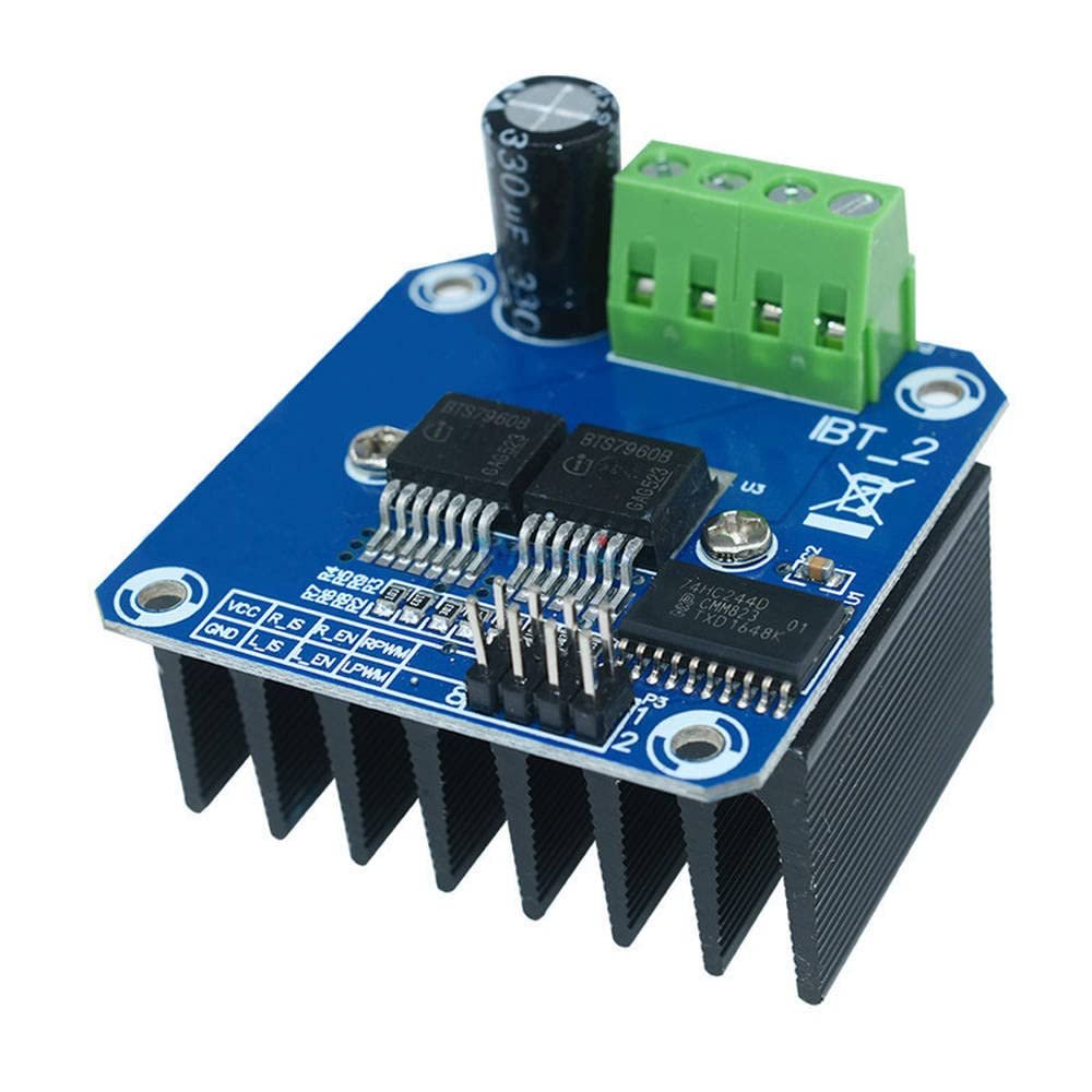 BTS7960B DC 43A Stepper Motor Driver Double H-Bridge PWM Driving Board Module for Arduino Smart Car 5.5V-27V Power
