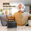 Audiocrazy Portable AM FM Bluetooth Radio with 5W True Stereo Sound, Portable Radio with Dual Speaker | AUX Input | Headphone Jack | AC & Battery Powered  Perfect for Home, Kitchen, Outdoors (Silver) view 4