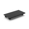 Computer Stands CPU Bracket Desktop Main Frame Main Box Bracket Tower Bracket with Pulley Bracket (Density Board/Black) Platforms (Size : B) (A) view 1