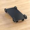 Computer Stands CPU Bracket Desktop Main Frame Main Box Bracket Tower Bracket with Pulley Bracket (Density Board/Black) Platforms (Size : B) (A) view 4