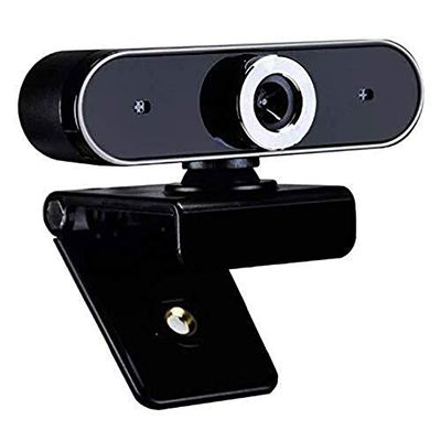 Computer HD Online Lesson USB Live Indoor Video Built-in Sound Absorption Noise Reduction Microphone 360-degree Rotating Multi-Function Base Suitable for Home Comp