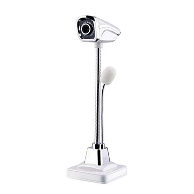 Camera HD-Free Drive Desktop PC Notebook Video with A Microphone (Colour: Black) (White)