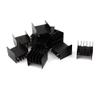 10pcs Black Aluminum Cooler Heat Sink Heatsink 30x30x25mm for Power IC view 1