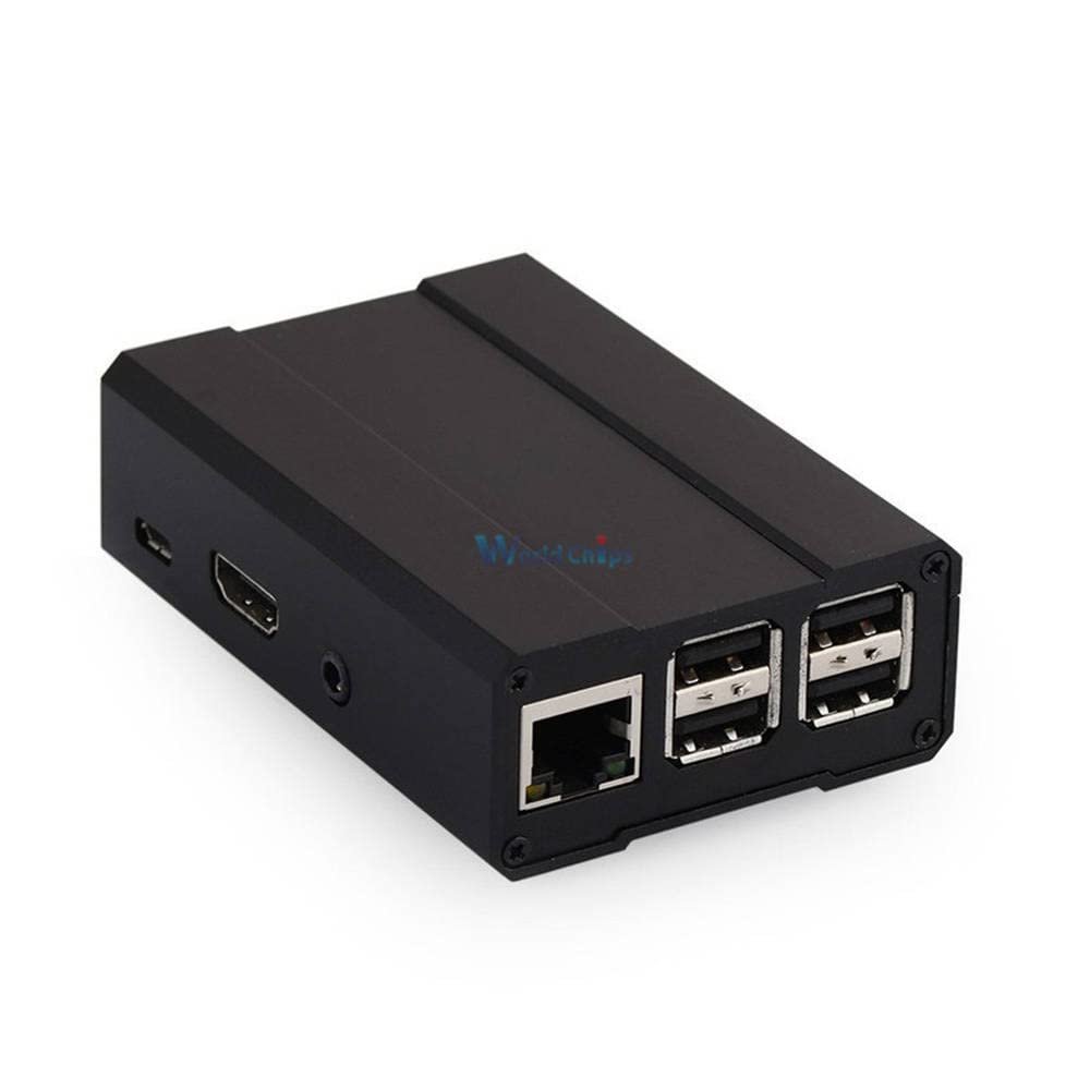 Black Premium Aluminum Alloy Metal Case Shell 3 Model GPIO Necessary Port Enclosure Box for Pi 2 B Model B+