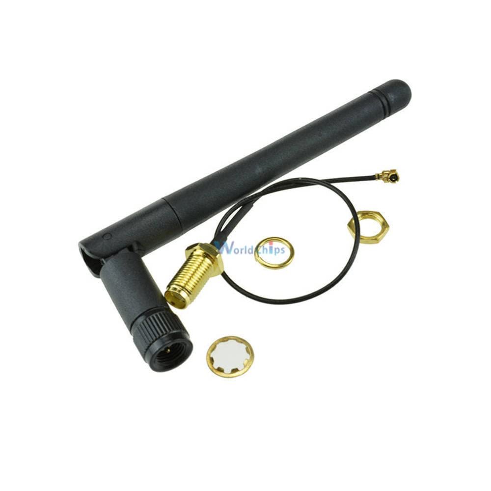 10PCS 2.4G SMA Antenna Extension Cable 3DBI Gain Antenna for ESP8266 Serial WiFi Module ESP-02