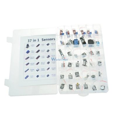 37 in 1 Sensor Kit for Arduino Starters DIY Fans Switch Flame Temperature Color LED Buzzer Replay with Retail Box