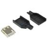 10Pcs USB2.0 Type-A Plug 4-pin Female Adapter Connector Jack&Black Plastic Cover view 4