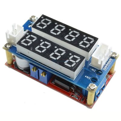 10Pcs 5A Max Adjustable CC/CV Step Down Charging Board DC-DC 5-32V to 1.27-30V Digital Voltmeter Ammeter Buck Module for Arduino