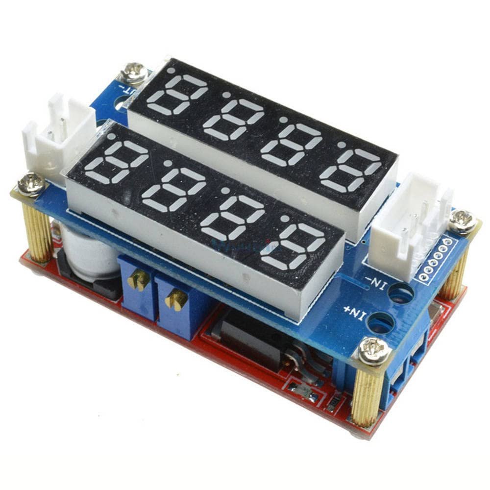10Pcs 5A Max Adjustable CC/CV Step Down Charging Board DC-DC 5-32V to 1.27-30V Digital Voltmeter Ammeter Buck Module for Arduino