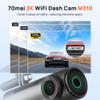 70mai Dash Cam M310 + 64GB SD Card Dash Cam Front for Cars 1296P QHD with G-Sensor WDR Night Vision Voice Control Time-Lapse Loop Recording Built-in WiFi App Connection view 2