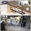 Shikha Cable Management Under Desk, 15.7"-31" Retractable Cable Management Tray, No Drilling Cord Organizer with Clamp for Desk, Under Table Wire Management Tray for Home Office view 2
