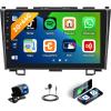 UNITOPSCI 2G+64G Android Car Radio Stereo for Honda CRV 2007-2011 Wireless CarPlay Android Auto Bluetooth 9 Inch Touch Screen GPS Navigation Head Unit Upgrade Radio Mirror Link WiFi Backup Camera Mic view 1