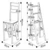 ALDEPO Shoe Cabinet Folding Portable Ladder Step Stool Stair Chair Seats Wooden Shelf Stepladder Dual-Use Climb Folding 4-Step Ladder Widened Safety Portable Flower Rack Indoor Home,A (Color : C) view 3