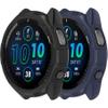 Cover Compatible with Garmin Forerunner 965 Case Soft TPU Anti-Scratch Bezel Bumper Frame Coverage Protective Shell Watch Accessories(Black&Blue) view 1