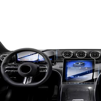 [Upgrade] 2 Pack Mercedes Benz GLC 11.9-Inch & 12.3-Inch Screen Protector for Models GLC 300 2023-2025 2026/W206 C300 2022-2025 2026/AMG C43 2023-2025/AMG C63 2024-2025 [No Glare & Fingerprint] for 9H Tempered Glass Touch screen Navigation Protective
