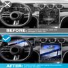 [Upgrade] 2 Pack Mercedes Benz GLC 11.9-Inch & 12.3-Inch Screen Protector for Models GLC 300 2023-2025 2026/W206 C300 2022-2025 2026/AMG C43 2023-2025/AMG C63 2024-2025 [No Glare & Fingerprint] for 9H Tempered Glass Touch screen Navigation Protective view 3