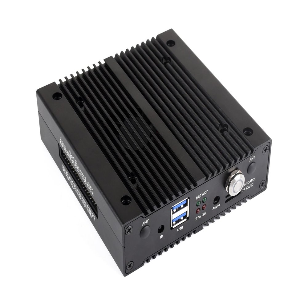 waveshare NAS Multi-Functional Mini-Computer Designed for Raspberry Pi Compute Module 4 (NOT Included), Network Storage, 4G Network, Metal Case
