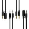 ExcelValley - Audio AUX Extension Cables Leads - Stereo Mini Jack TRS 3.5mm 1/8" [Nickel Plated | Male to Male | 200 cm - 78.74"] view 3