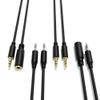 ExcelValley - Audio AUX Extension Cables Leads - Stereo Mini Jack TRS 3.5mm 1/8" [Nickel Plated | Male to Male | 200 cm - 78.74"] view 4