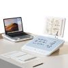 Book Stand for Reading White Board Storage Box Multifunctional Adjustable Laptop Stand Book Holder Tray with Clips Ergonomic, Foldable Sturdy Portable for Textbook Recipe Magazine Laptop Tablet (Size view 1