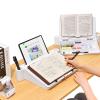 Book Stand for Reading White Board Storage Box Multifunctional Adjustable Laptop Stand Book Holder Tray with Clips Ergonomic, Foldable Sturdy Portable for Textbook Recipe Magazine Laptop Tablet (Size view 1