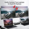 SIIG USB-C 2 Port KVM Switch Docking Station PD 65W and Charging Cable (USB-C to USB-C, 2X 3.3ft) view 3
