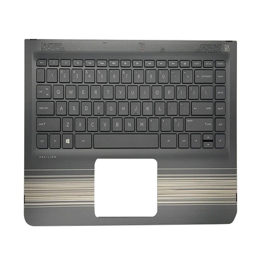 Bayjebu Replacement Parts for HP Pavilion x360 13-U TPN-W118 13.3" Palmrest Bezel with US-English Backlit Keyboard Gold 856045-001