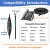 RJ9 Telephone Headset with Mic Noise Cancelling, Quick Disconnect Phone Headset Compatible with Polycom VoIP VVX311 VVX411 VVX250 Plantronics S12 T110 ShoreTel 480 Nortel NEC Aastra Mitel Desk Phones view 2