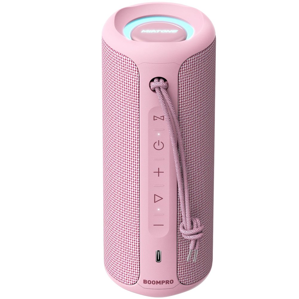 MIATONE Portable Bluetooth Speaker 36W Stereo Sound Bass Boost, 24H Playtime Bluetooth 5.3 TWS Pairing (Pink)