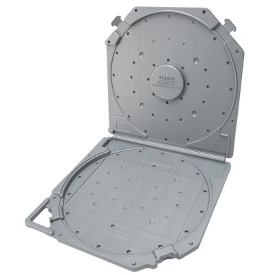 10 Inch Empty Tape Reel Carrying Case Universal for Open Reel Sound Tape for Reel to Reel Tape Players, Scratch Full Storage Box with Portable Handle (Grey)