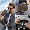 CataPurus Electronic Organizer Zipper Bag Tech Kit, Top Grain Leather Handmade, Portable Compact Travel Apple Accessories Storage Pouch Fits Phone, USB Cables, Power Banks, Chargers, Hard Drive view 3