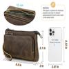 CataPurus Electronic Organizer Zipper Bag Tech Kit, Top Grain Leather Handmade, Portable Compact Travel Apple Accessories Storage Pouch Fits Phone, USB Cables, Power Banks, Chargers, Hard Drive view 4