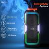 Dolphin Dual 10" Bluetooth Portable Speaker w/LED Light Show, Deep Bass, Rechargeable, Wireless view 3